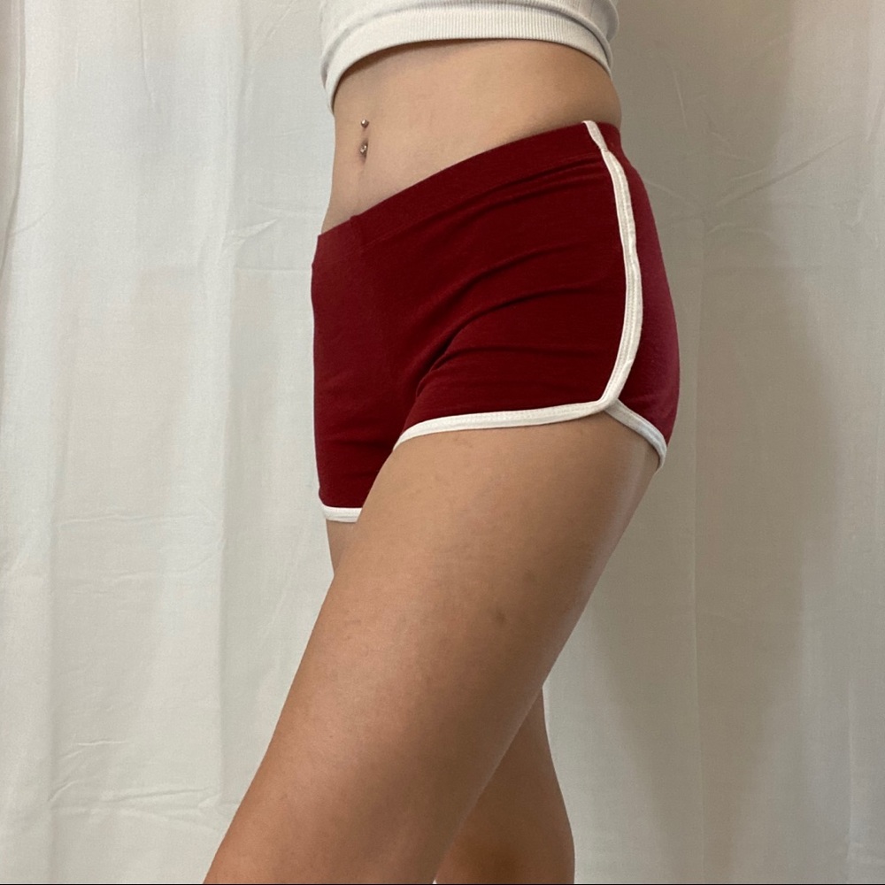 red and white dolphin shorts